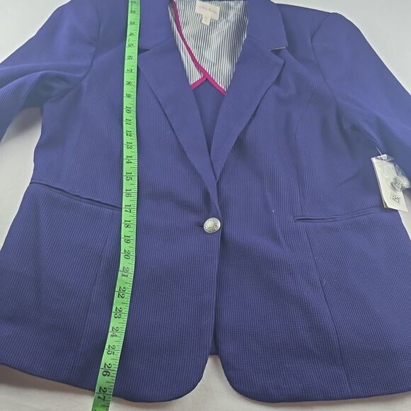 Riley & Rae NWT Preppy Navy Blue Harlow Striped Lining Blazer‎ Jacket Size XL - Picture 6 of 10